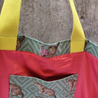 Interno borsa in tessuto Giaguari con tasca coordinata