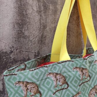 Borsa Giaguari made in Italy con manici colorati