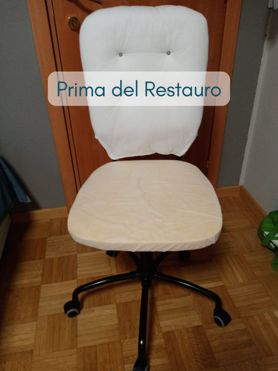 SEDIA SCRIVANIA (3) sedia da ufficio PRIMA DEL RESTAURO