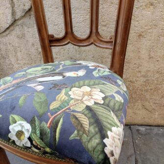 Rivestimento sedia Luigi Filippo in velluto Giungla