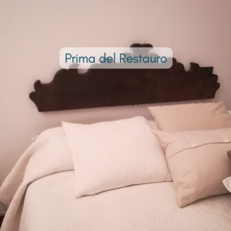 testata letto prima del restauro