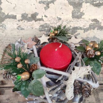 Ghirlanda Centrotavola Legno e Stelle