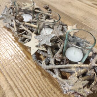 Centrotavola Legno e Stelle