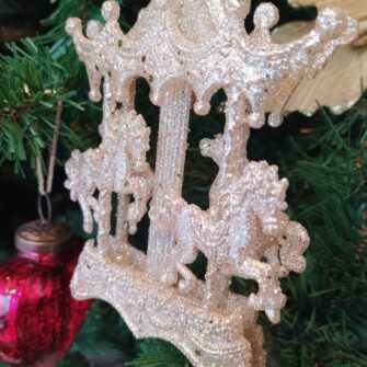 Decorazione Giostra Glitter Oro