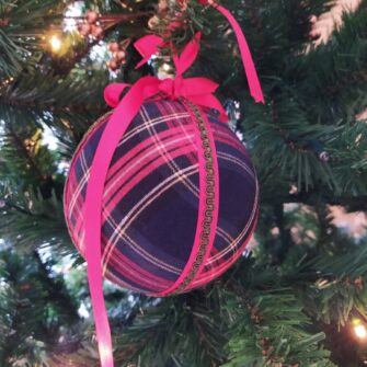 Decorazione Pallina Tartan Piccola