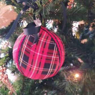 Decorazione Pallina Tartan Grande