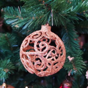 Decorazione Pallina Glitterata Oro -