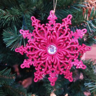 Decorazione Fiocco di Neve Rosso