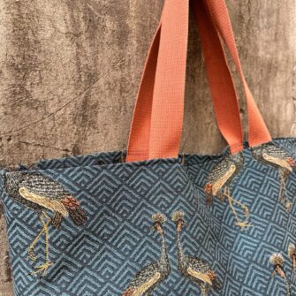 Borsa Gru Coronate made in Italy con manici colorati