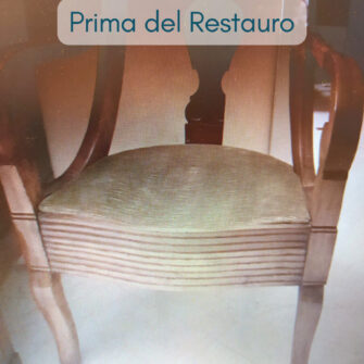 sedia a gondola prima del restauro