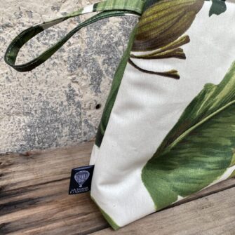 Beauty case Banane con cerniera decorativa e fodera interna