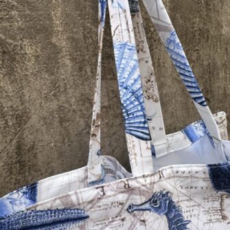 Tote Bag Conchiglie e Cavallucci made in Italy elegante e resistente
