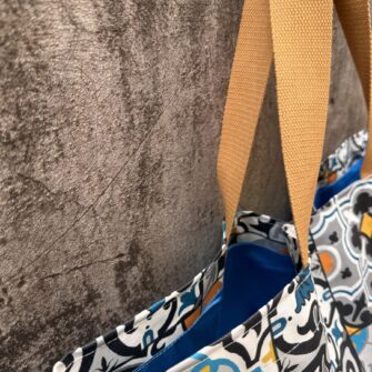 Borsa Maioliche Cementine made in Italy con manici colorati