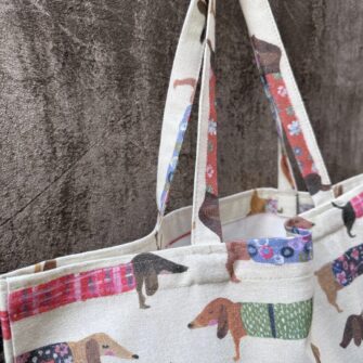 Tote bag Cani Bassotti in tessuto cotone made in Italy