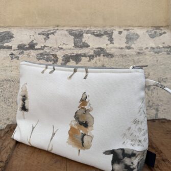 Beauty case Cervi Acquerello con cerniera decorativa e fodera interna