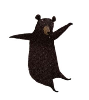 particolare del tessuto stampato Orsi