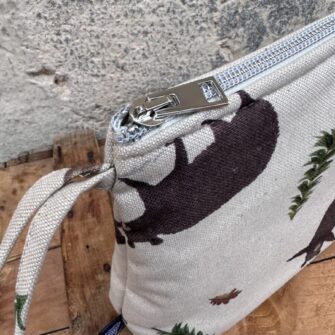 Beauty case Orsi con cerniera decorativa e taschina interna