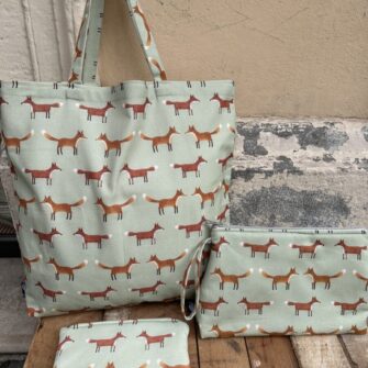 Set tote bag pochette beauty case Volpi in cotone