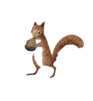 particolare del disegno stampato sul tessuto Bosco Vaniglia