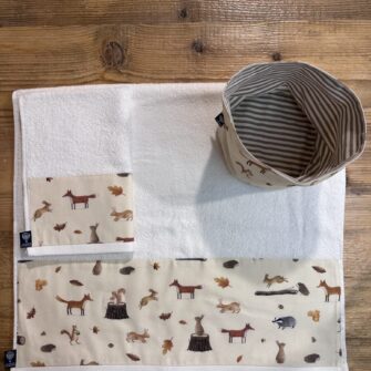 Cestino double face Bosco Vaniglia per accessori bagno