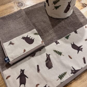 Cestino double face Orsi in puro cotone