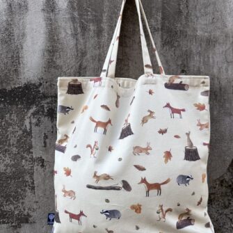 Tote bag in tessuto Bosco Vaniglia in cotone stampato