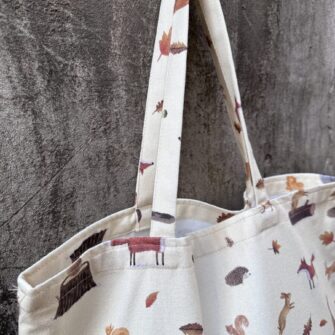 Tote bag Bosco Vaniglia in tessuto cotone made in Italy