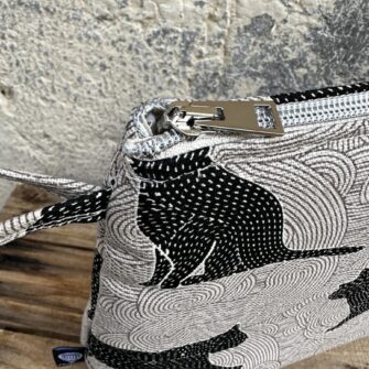 Beauty case Gatti Silhouette con cerniera decorativa e taschina interna