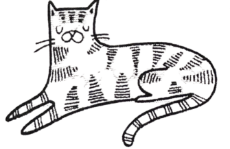 particolare della stampa del tessuto Gatti Tigrati