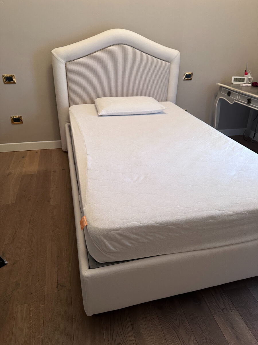 7 Rivestimento sfoderabile su misura per testata e giroletto – letto francese