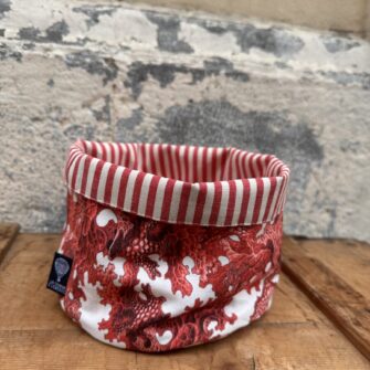 Cestino in Tessuto Coralli Rossi