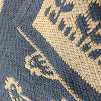 Tappeto Galline Azzurro