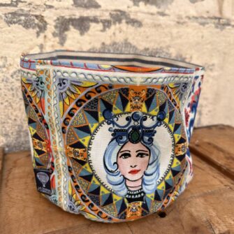 cestino in tessuto Maioliche di Sicilia