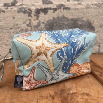 Trousse Corallo Caribe in tessuto di cotone stampato