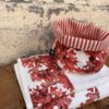 Set Bagno Coralli Rossi con asciugamani e cestino coordinato
