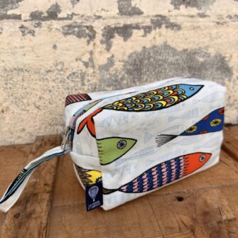 Trousse Pesci Colorati in tessuto di cotone stampato