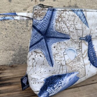 Beauty case Conchiglie e Cavallucci coordinabile con tote bag e pochette