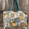 Borsa in tessuto Limoni Amalfi in tessuto Jacquard
