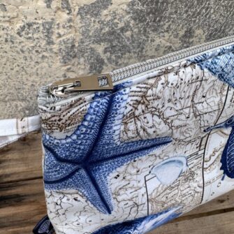 Beauty case Conchiglie e Cavallucci con cerniera decorativa e fodera interna