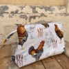 Beauty case in tessuto Galli e Galline in cotone stampato