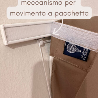 Coppia di tende a pacchetto a vetro oscuranti meccanismo