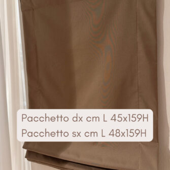 Coppia di tende a pacchetto a vetro oscuranti misure
