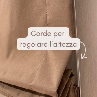 Coppia di tende a pacchetto a vetro oscuranti particolare