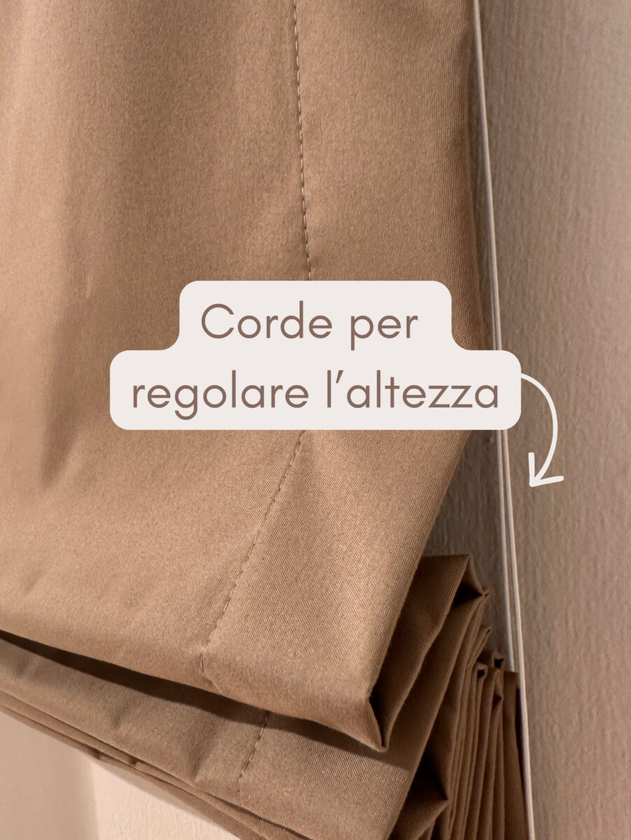 Coppia di tende a pacchetto a vetro oscuranti (4) Coppia di tende a pacchetto a vetro oscuranti particolare