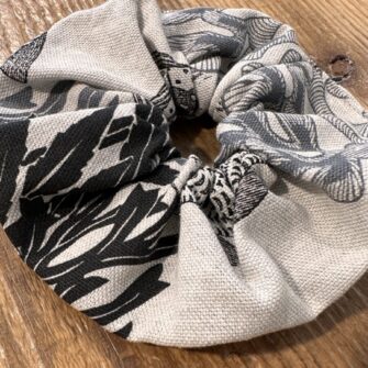 Scrunchie Pesci Carboncino