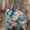 Tote bag in tessuto Carpa Koi in cotone stampato