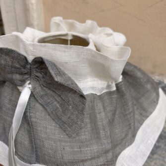 copri paralume in tessuto bi-color