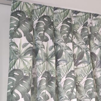 tenda lino motivo botanico