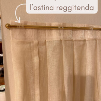Tenda a Vetro Garza Naturale Piega Fissa tasche