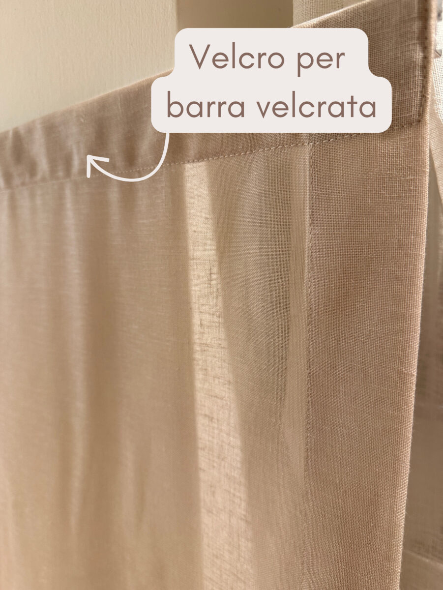 pannello ecolino (1) Tenda a pannello a vetro effetto lino velcro